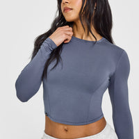 Mellowâ„¢ Soft Mid Long Sleeve Top | Granite Blue