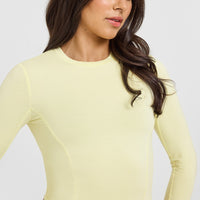 Mellow™ Soft Mid Long Sleeve Top | Pastel Yellow
