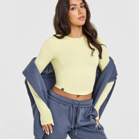 Mellow™ Soft Mid Long Sleeve Top | Pastel Yellow