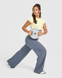 SoftMotion™ Short Sleeve Crop Top | Pastel Yellow