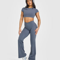 Unified Wrap Flared Bottoms | Granite Blue