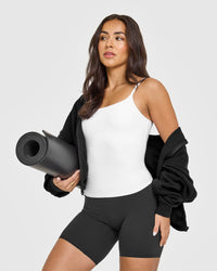 SoftMotion™ Strappy Vest with Built in Bra Shelf | White