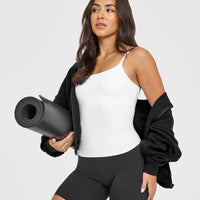 SoftMotion™ Strappy Vest with Built in Bra Shelf | White