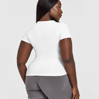 Go To Seamless Fitted Top | White