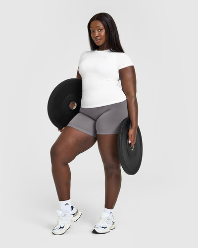 Go To Seamless Fitted Top | White