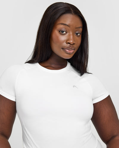Go To Seamless Fitted Top | White