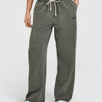 Raw Lounge Wide Leg Joggers | Washed Dark Khaki