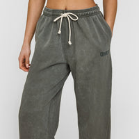 Raw Lounge Wide Leg Joggers | Washed Dark Khaki