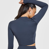 Timeless Crop Jacket | True Blue