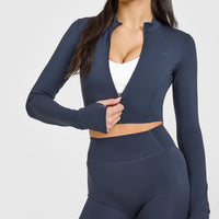 Timeless Crop Jacket | True Blue