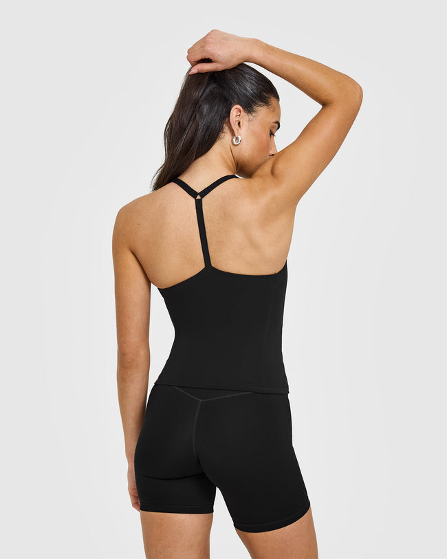 Timeless Square Neck Vest | Black