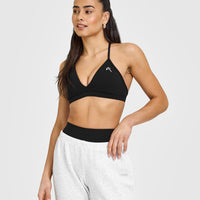 Unified Ultra Micro V Neck Bralette | Black