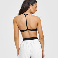 Unified Ultra Micro V Neck Bralette | Black