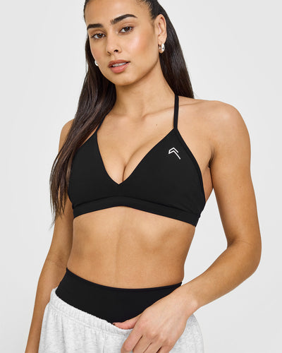 Unified Ultra Micro V Neck Bralette | Black