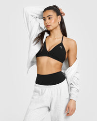 Unified Ultra Micro V Neck Bralette | Black