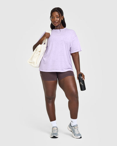 Washed Burnout T-Shirt | Lavender Purple