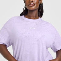 Washed Burnout T-Shirt | Lavender Purple