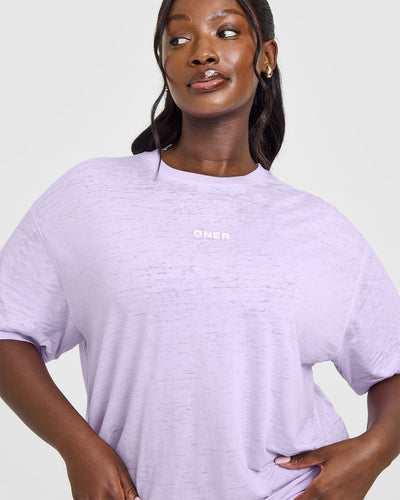 Washed Burnout T-Shirt | Lavender Purple