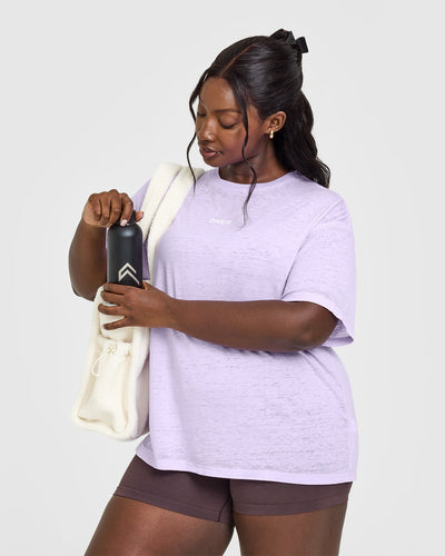 Washed Burnout T-Shirt | Lavender Purple