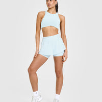 SoftMotion™ High Neck Sports Bra |  Cloud Blue