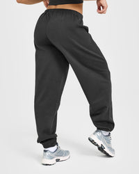 Lightweight Joggers With Athletic Graphic | Soft Black