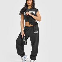Lightweight Joggers With Athletic Graphic | Soft Black