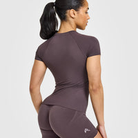 Go To Seamless Fitted Top | Umber Brown
