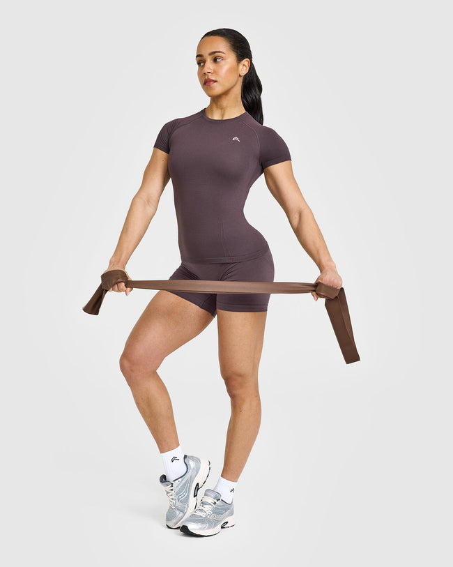 Go To Seamless Fitted Top | Umber Brown