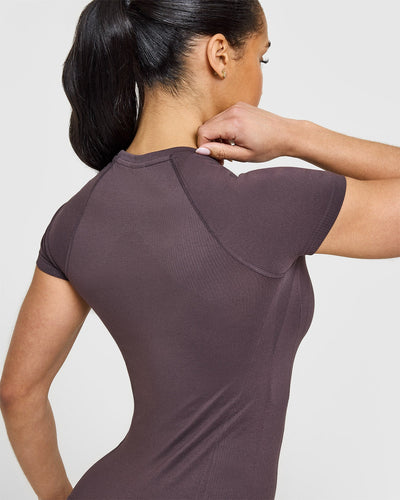 Go To Seamless Fitted Top | Umber Brown