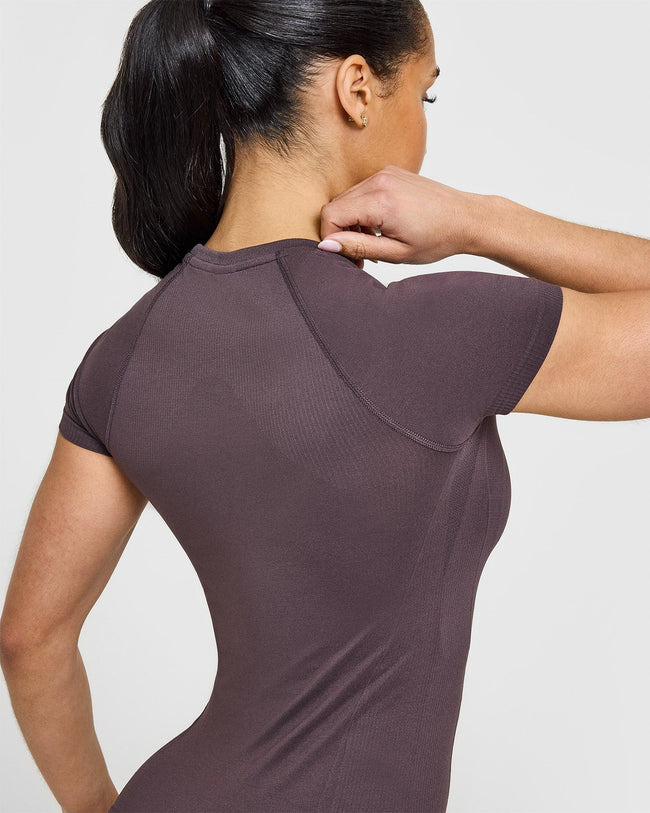 Go To Seamless Fitted Top | Umber Brown