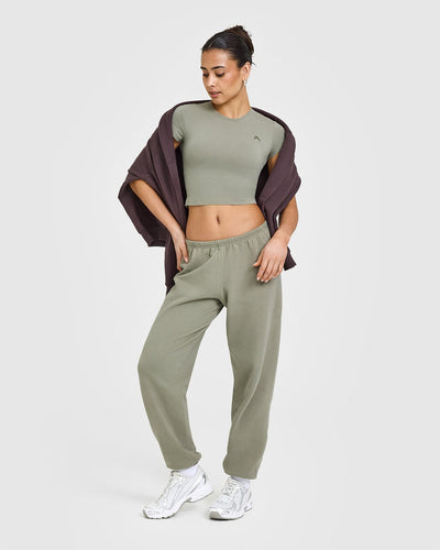 Mid Weight Joggers | Soft Sage Green