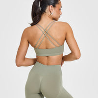 Everyday Cross Over Bralette | Soft Sage Green