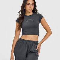 Cotton Baby T-Shirt with Graphic | Coal