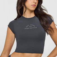 Cotton Baby T-Shirt with Graphic | Coal