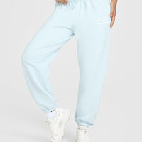 Lightweight Joggers With Graphic | Cloud Blue