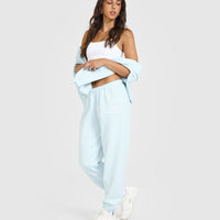 Lightweight Joggers With Graphic | Cloud Blue
