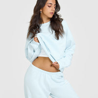 Lightweight Joggers With Graphic | Cloud Blue