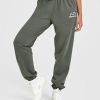 Lightweight Joggers With Graphic | Dark Khaki
