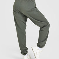 Lightweight Joggers With Graphic | Dark Khaki