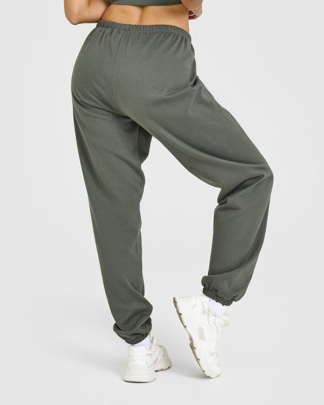 Lightweight Joggers With Graphic | Dark Khaki