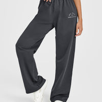 Lightweight Straight Leg Joggers with Graphic | Coal