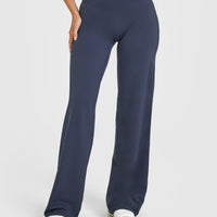 SoftMotion™ Straight Leg Bottoms with White Logo | True Blue
