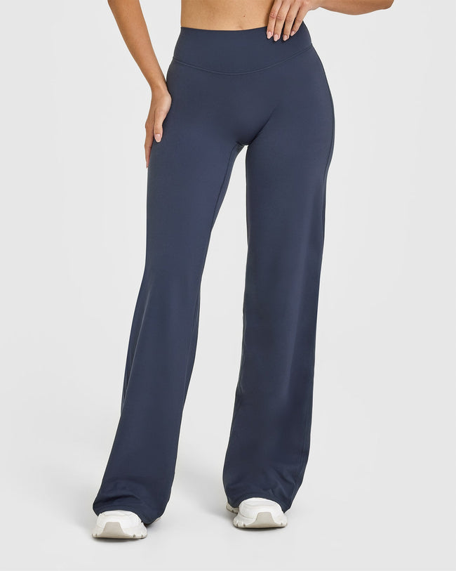 SoftMotion™ Straight Leg Bottoms with White Logo | True Blue