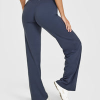 SoftMotion™ Straight Leg Bottoms with White Logo | True Blue