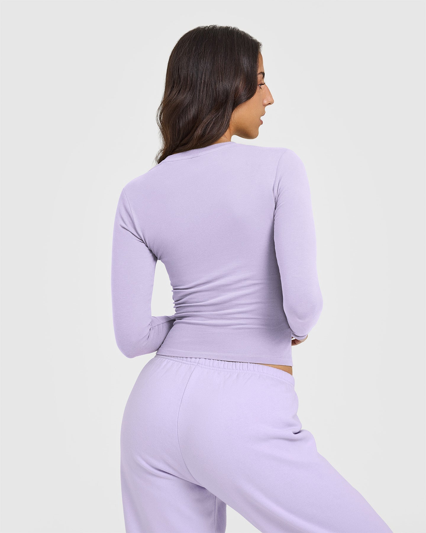 Cotton Icon Long Sleeve Top | Lavender Purple