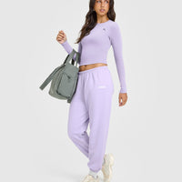 Cotton Icon Long Sleeve Top | Lavender Purple