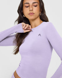 Cotton Icon Long Sleeve Top | Lavender Purple