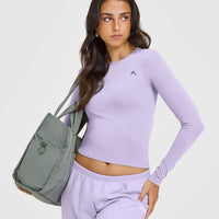 Cotton Icon Long Sleeve Top | Lavender Purple