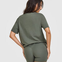 Classic Oversized Lightweight T-Shirt | Dark Khaki