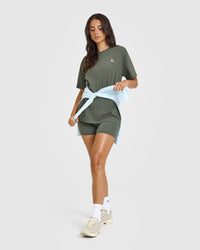Classic Oversized Lightweight T-Shirt | Dark Khaki